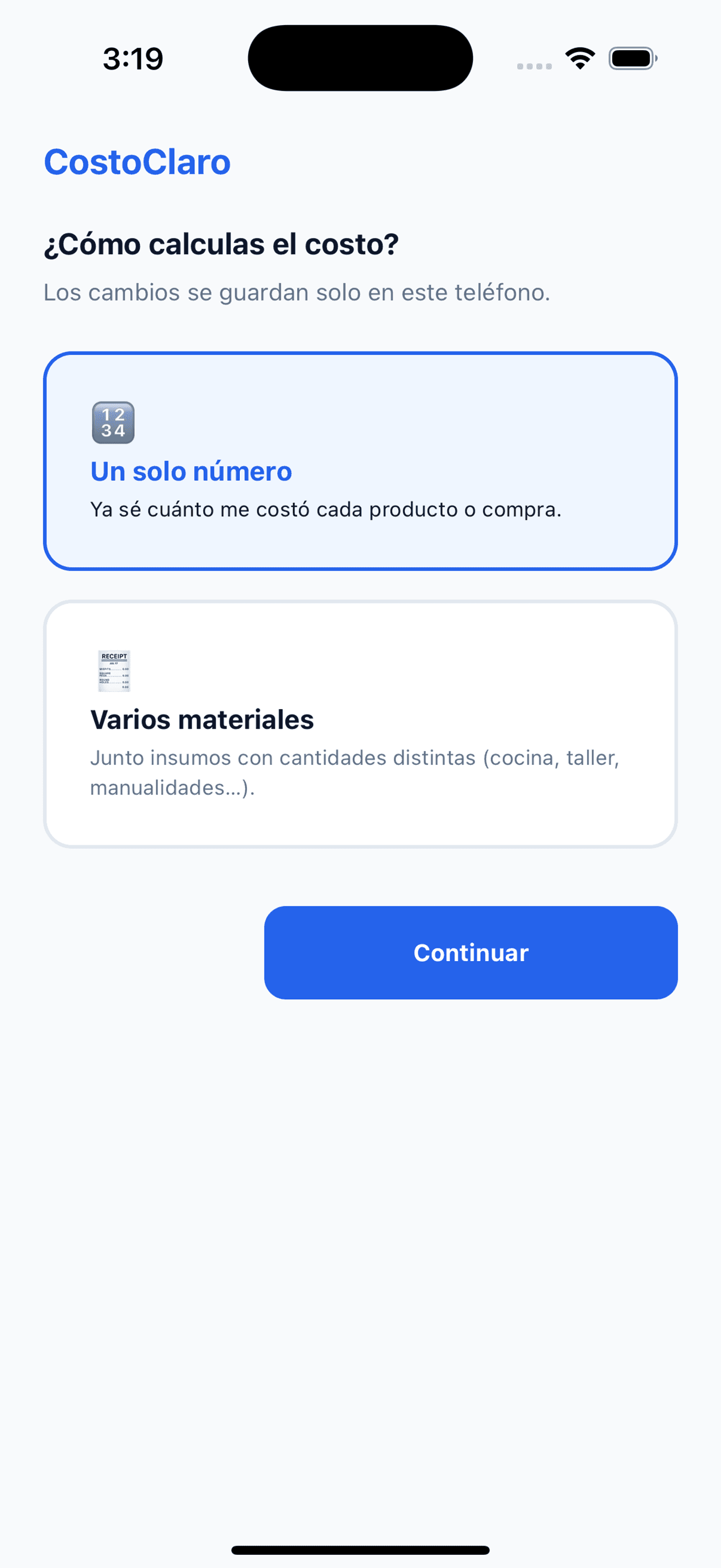 Captura 1 de CostoClaro