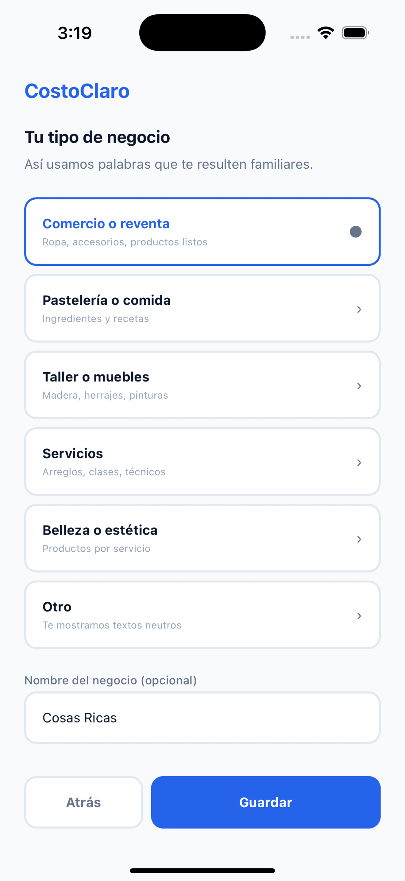 Captura 2 de CostoClaro